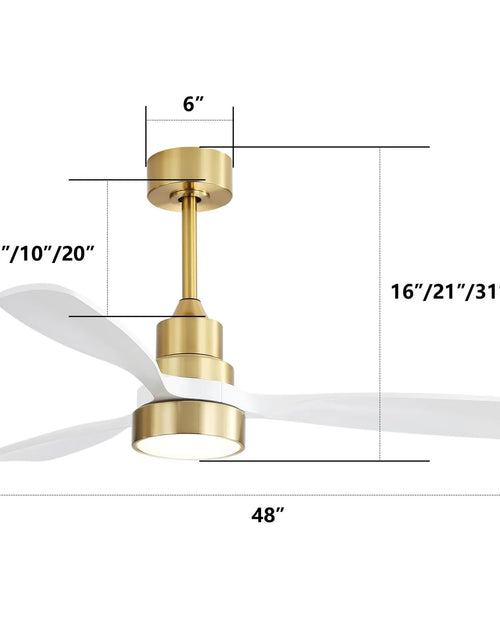 Load image into Gallery viewer, Modern 48-Inch Ceiling Fan with LED DC 6-Speed High Wind Speed with Remote Control
