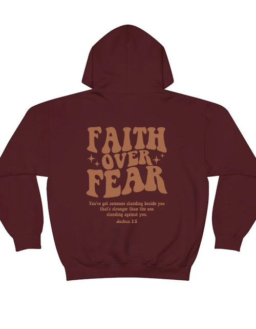 Load image into Gallery viewer, Faith over Fear Hoodie Christian Sweatshirt Trendy Faith Shirt Cute Religious Hooded Preppy Women Christian Sweater Hoodies
