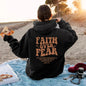 Faith over Fear Hoodie Christian Sweatshirt Trendy Faith Shirt Cute Religious Hooded Preppy Women Christian Sweater Hoodies