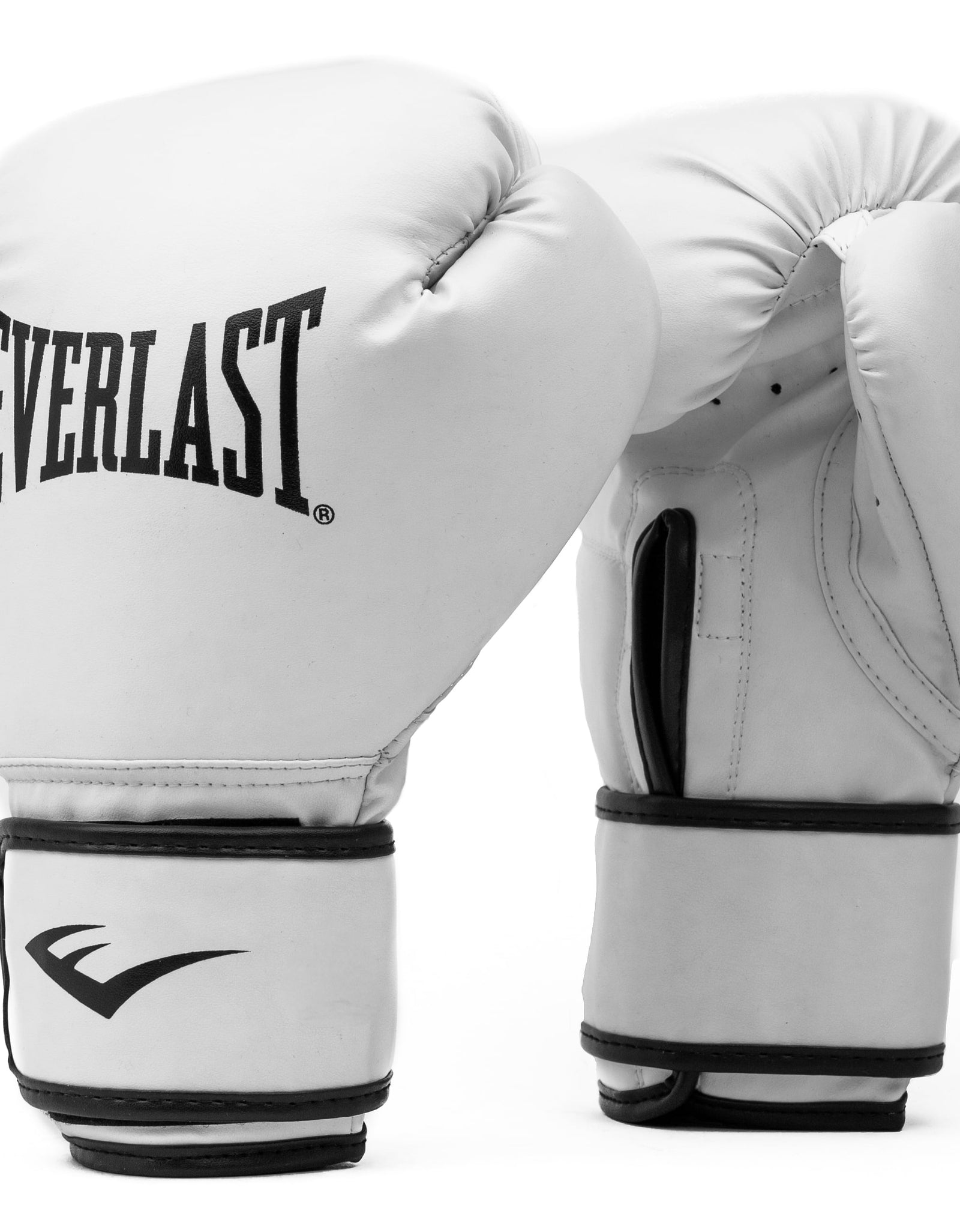 Synthetic Leather Core Training Gloves for Boxing, White, S/M