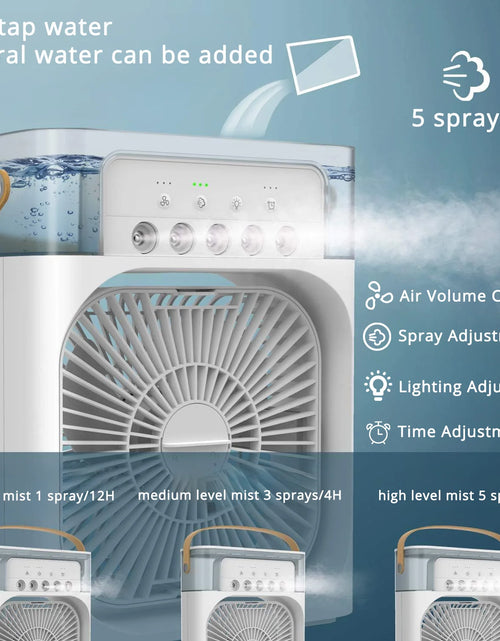 Load image into Gallery viewer, Silent Electric Fan Mini Air Conditioner Large Air Conditioner Fan Humidifier Potable Ac Indoors Aircondition Cooling Home Room
