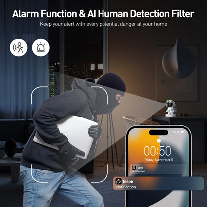 Baby Monitor, 360° Wireless 5G Nanny Cam with Safety Alerts, 4MP HD Wifi Camera for Human & Pet Detection, Home Security Camera with Two-Way Audio, Motion Tracking, IR Night Vision, Sleep Tracking