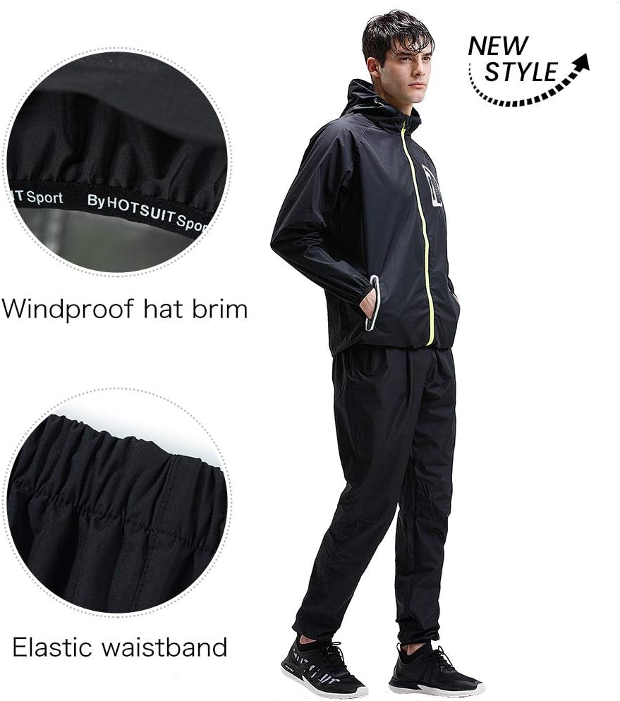 Sauna Suit Men anti Rip Boxing Sweat Suits Exercise Workout Jacket