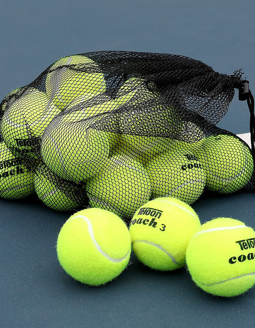 Load image into Gallery viewer, Pressure Training Tennis Balls-12 or 18 Count-Mesh Carry Bag，4 Colors Available，Pressureless Training Exercise Tennis Balls for Beginners.
